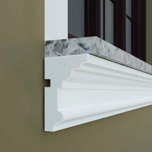 2 Meter G-10 Gesimsprofil mit Acryl-Quarz-Beschichtung, beige